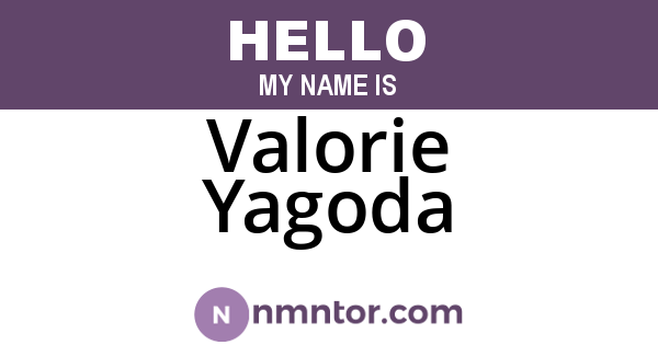 Valorie Yagoda
