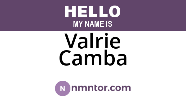 Valrie Camba