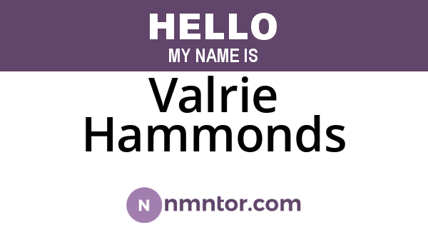 Valrie Hammonds