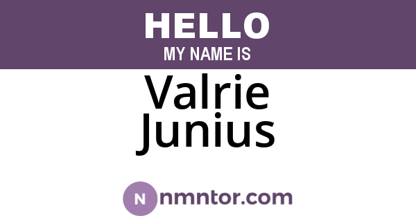 Valrie Junius