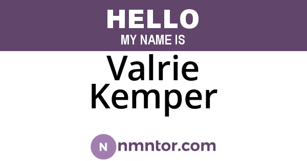 Valrie Kemper