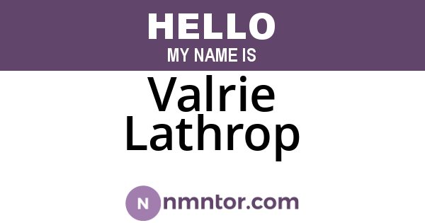 Valrie Lathrop
