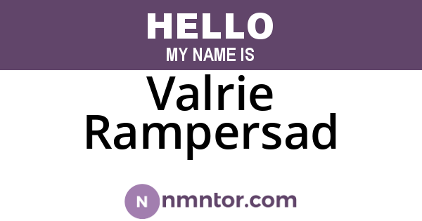 Valrie Rampersad