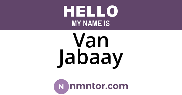 Van Jabaay