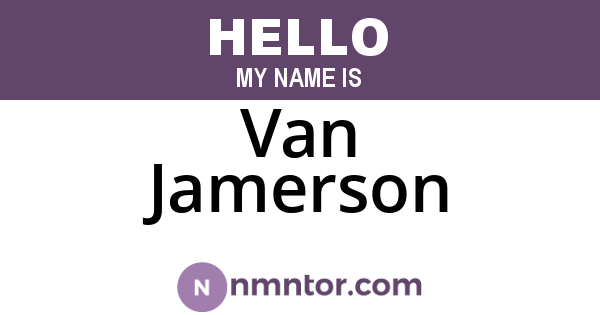 Van Jamerson