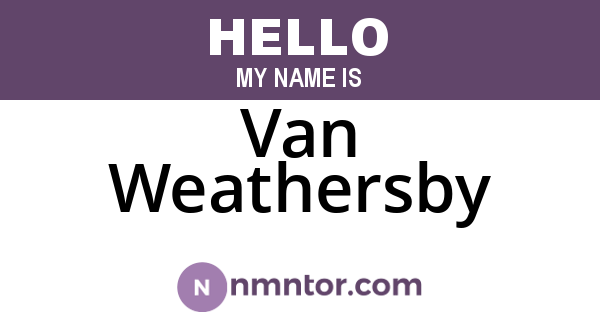 Van Weathersby