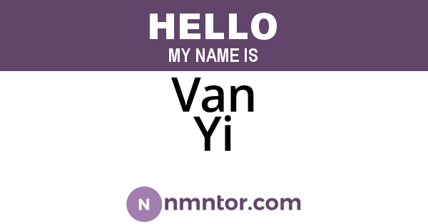 Van Yi