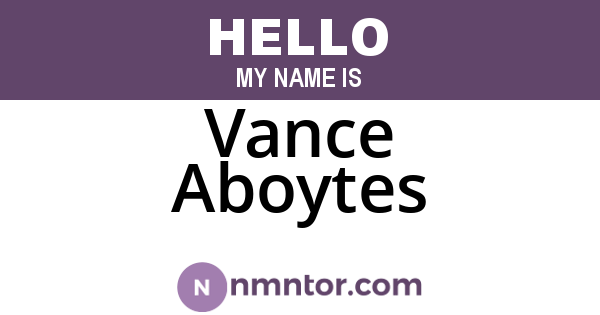 Vance Aboytes