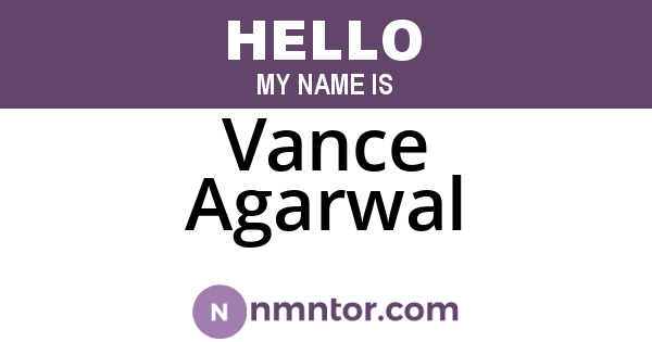 Vance Agarwal