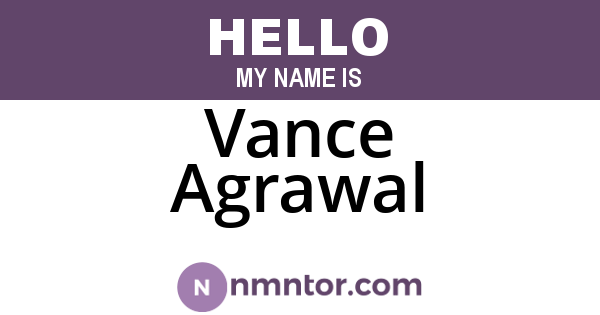 Vance Agrawal