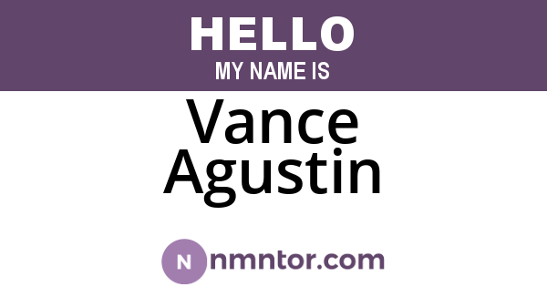 Vance Agustin