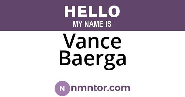 Vance Baerga