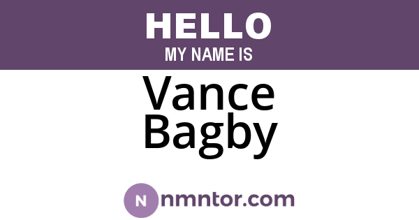 Vance Bagby