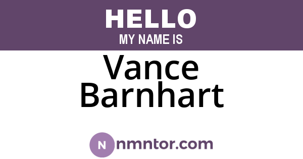 Vance Barnhart
