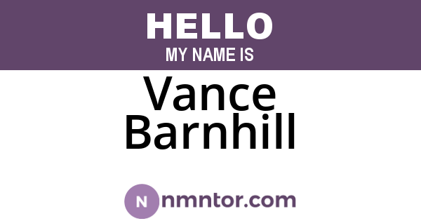 Vance Barnhill