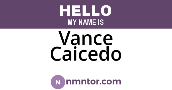 Vance Caicedo