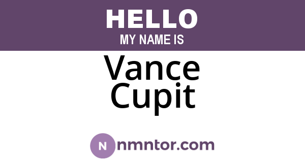 Vance Cupit