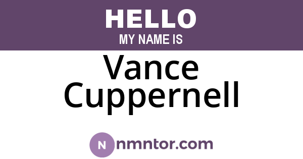 Vance Cuppernell