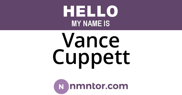Vance Cuppett