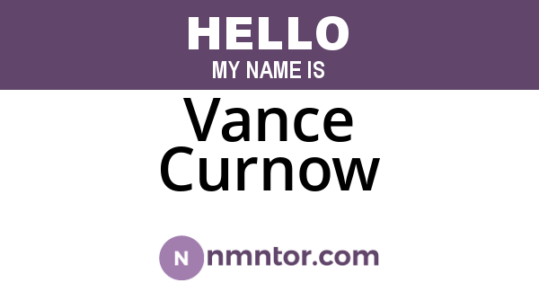 Vance Curnow