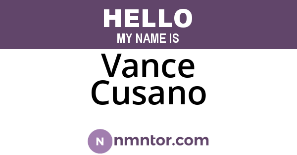 Vance Cusano