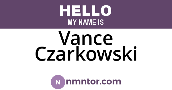 Vance Czarkowski