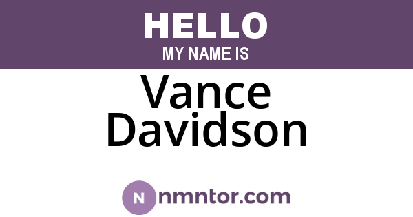 Vance Davidson