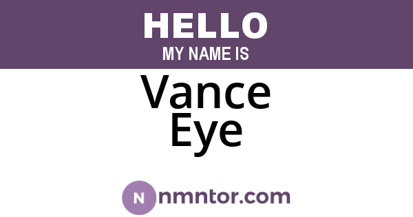 Vance Eye