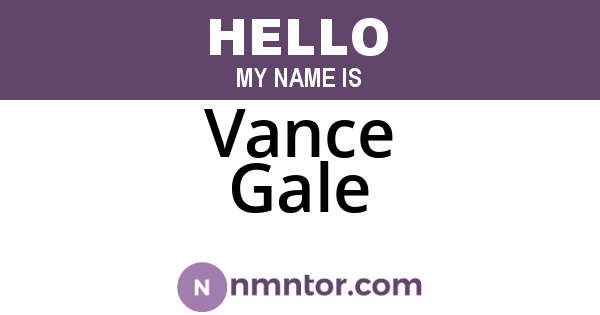 Vance Gale