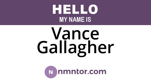 Vance Gallagher
