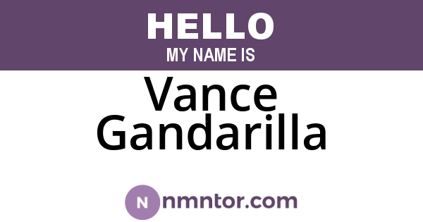 Vance Gandarilla