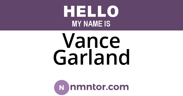 Vance Garland