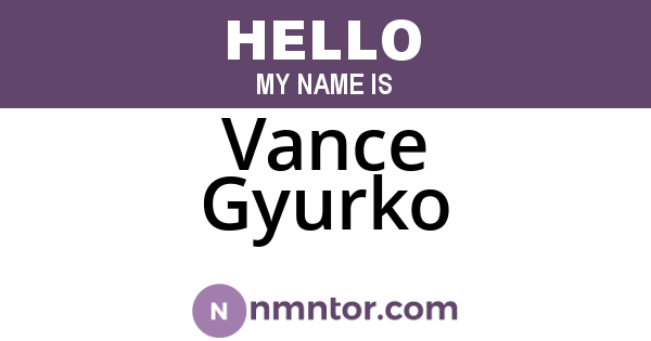 Vance Gyurko