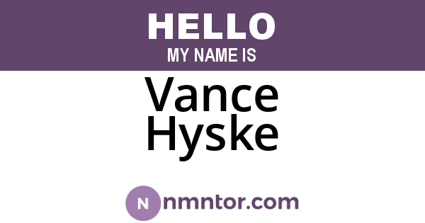 Vance Hyske