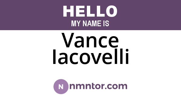 Vance Iacovelli