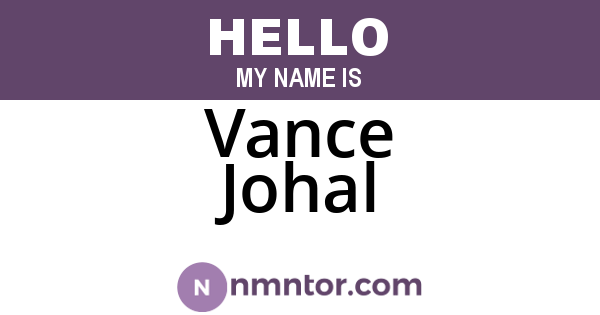 Vance Johal