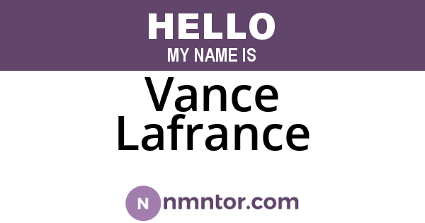 Vance Lafrance