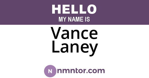 Vance Laney