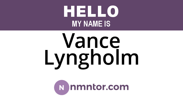 Vance Lyngholm