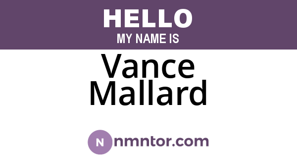 Vance Mallard