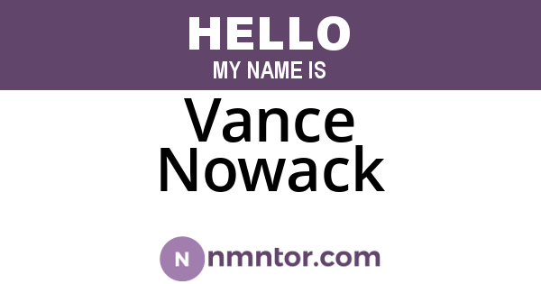 Vance Nowack