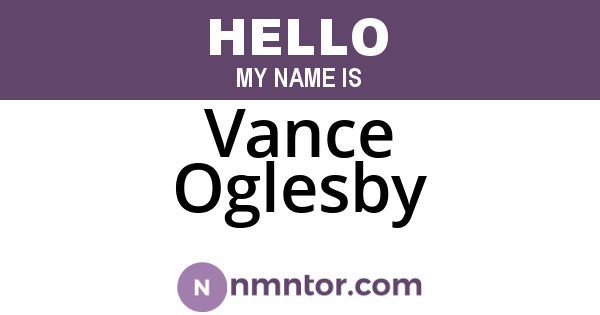 Vance Oglesby