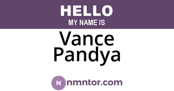 Vance Pandya
