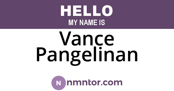 Vance Pangelinan