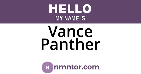 Vance Panther