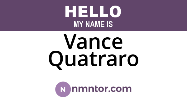Vance Quatraro