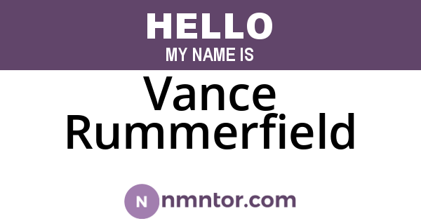 Vance Rummerfield