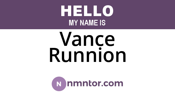 Vance Runnion