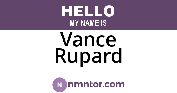 Vance Rupard