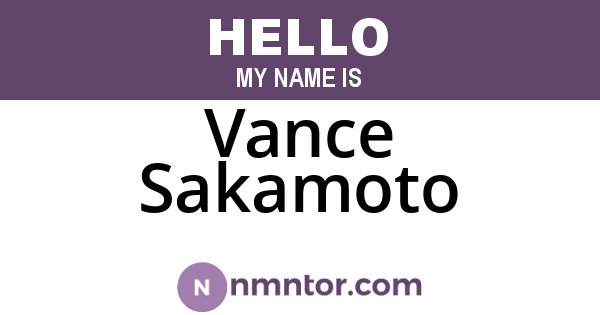 Vance Sakamoto